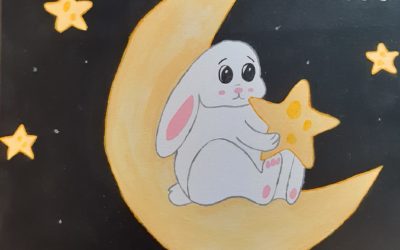 Un lapin sur la lune